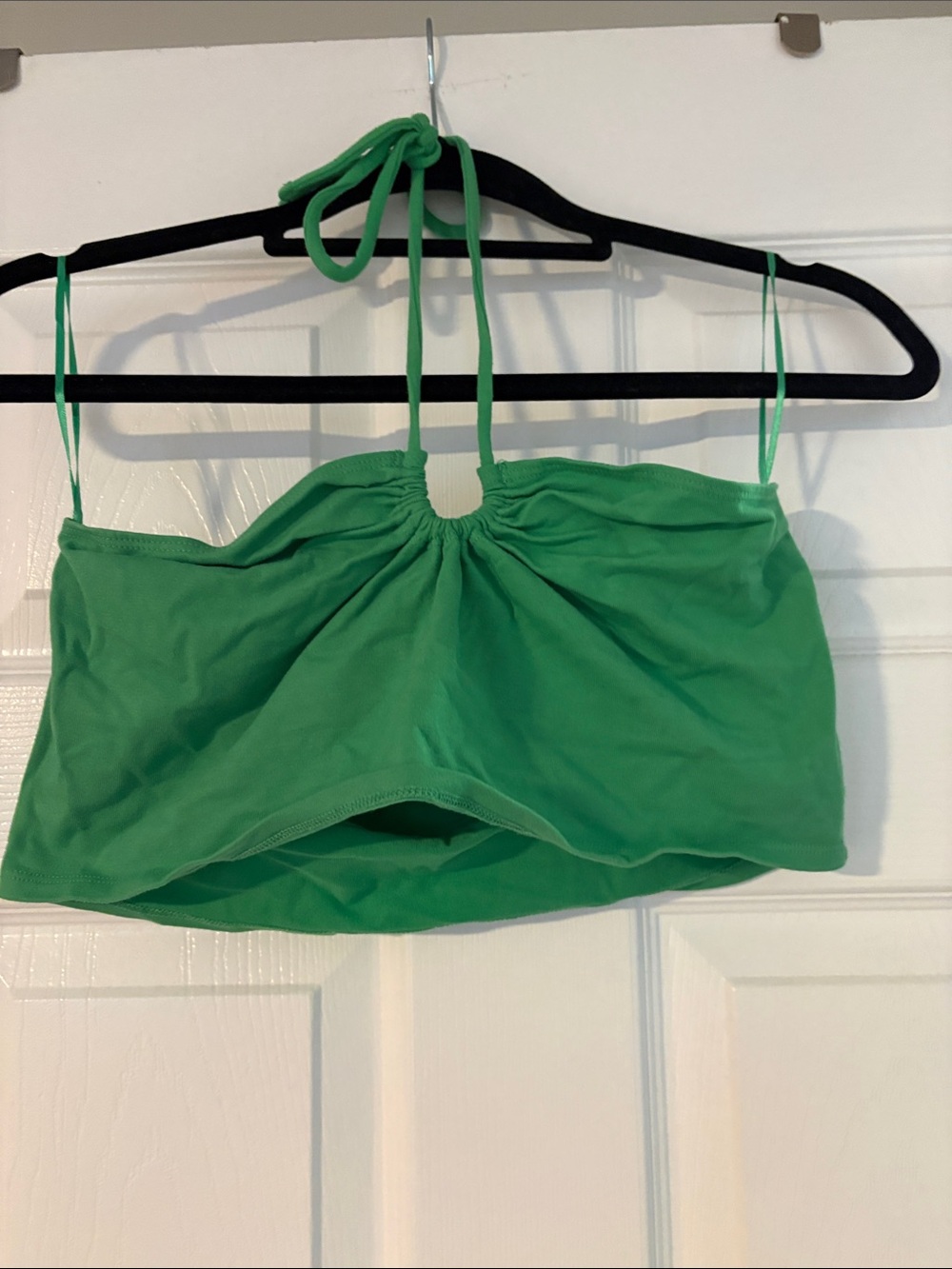 Garage Green Halter Bikini Top for Girls